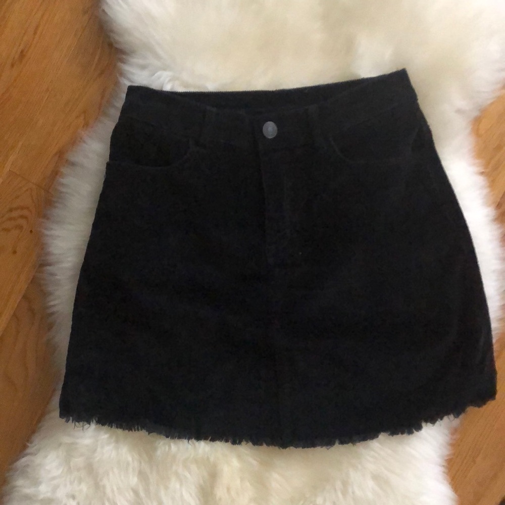 brandy melville black corduroy skirt